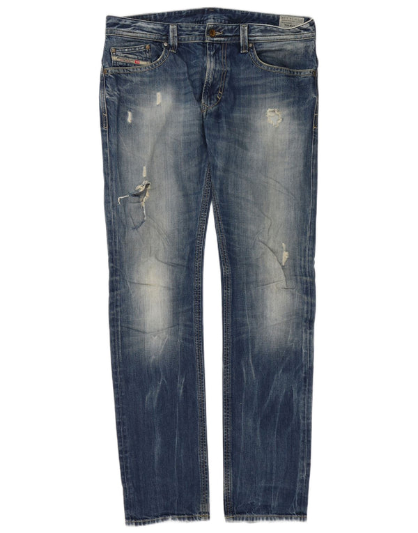 Ανδρικά Diesel Thavar Distressed Slim Skinny Jeans W34 L34 Blue Cotton