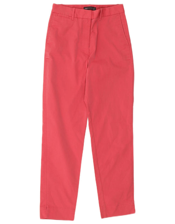 Marks & Spencer Γυναικείο ψηλόμεσο παντελόνι Chino UK 8 Small W26 L27 Pink