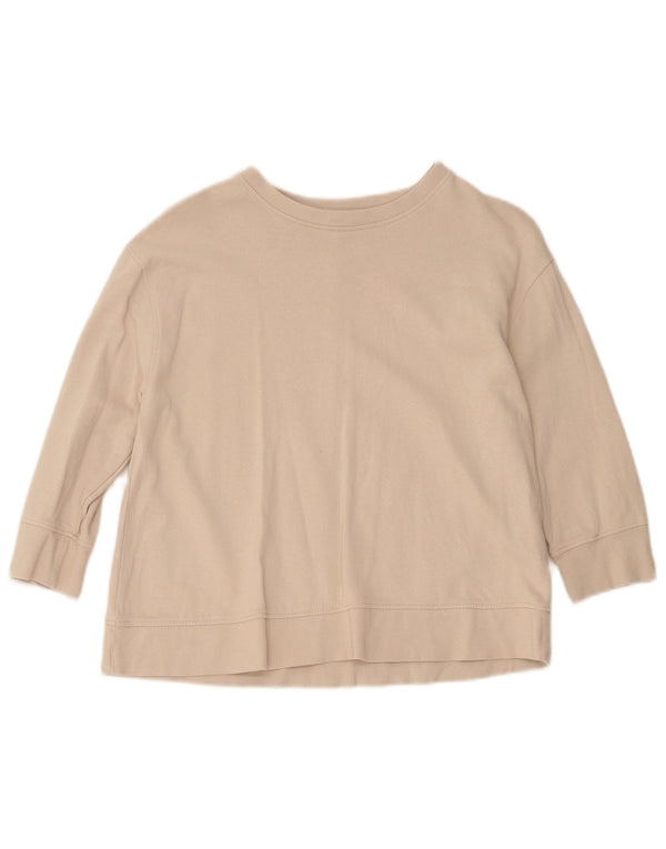 Zara γυναικεία φούτερ με μανίκια 3/4 UK 10 Small Beige