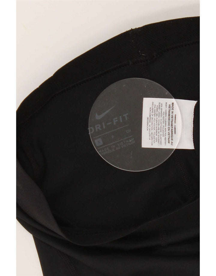 Γυναικείο γραφικό αθλητικό σορτς Nike Dri Fit UK 8 μικρό μαύρο πολυεστέρα