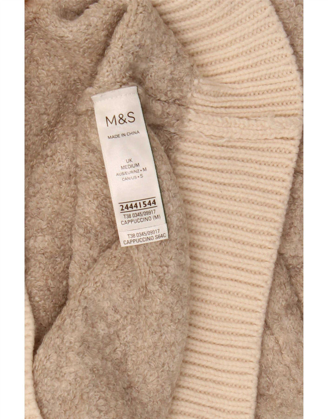 Marks & Spencer Γυναικείο πουλόβερ με λαιμό χελώνα UK 14 Medium Beige