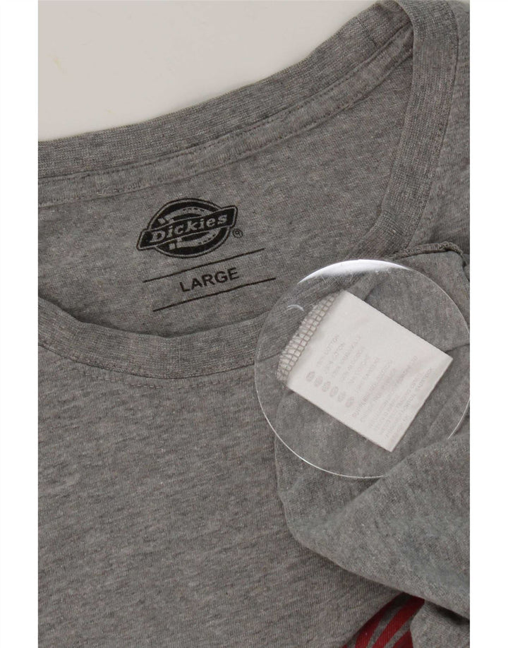Ανδρικό γραφικό T-Shirt Dickies Top μεγάλο γκρι βαμβακερό