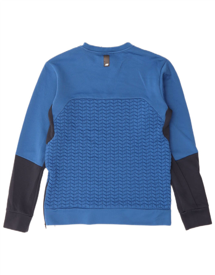NEW BALANCE Ανδρικό φούτερ Jumper Small Blue Colourblock Polyester