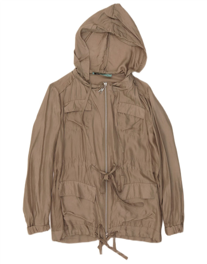Guess By Marciano Γυναικείο μπουφάν με κουκούλα Utility IT 40 Small Beige Silk