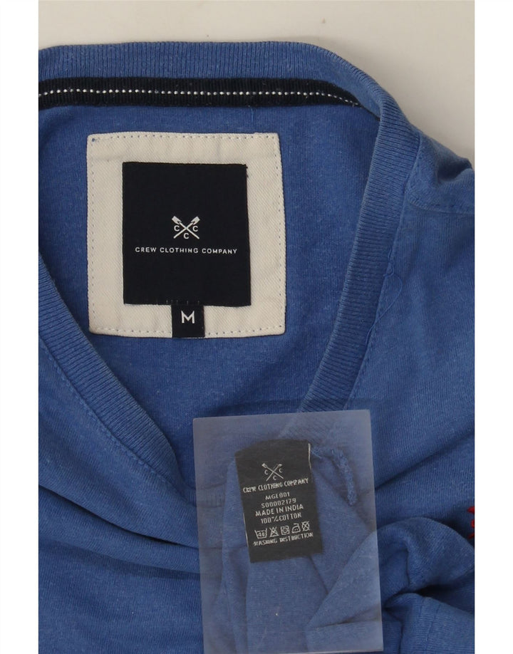 Ανδρικό T-Shirt Crew Clothing Top από μεσαίο μπλε βαμβακερό