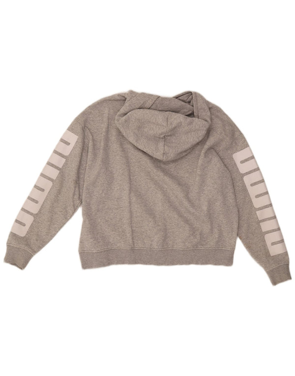 PUMA Γυναικείο γραφικό υπερμεγέθη κουκούλα UK 16 μεγάλο βαμβακερό γκρι