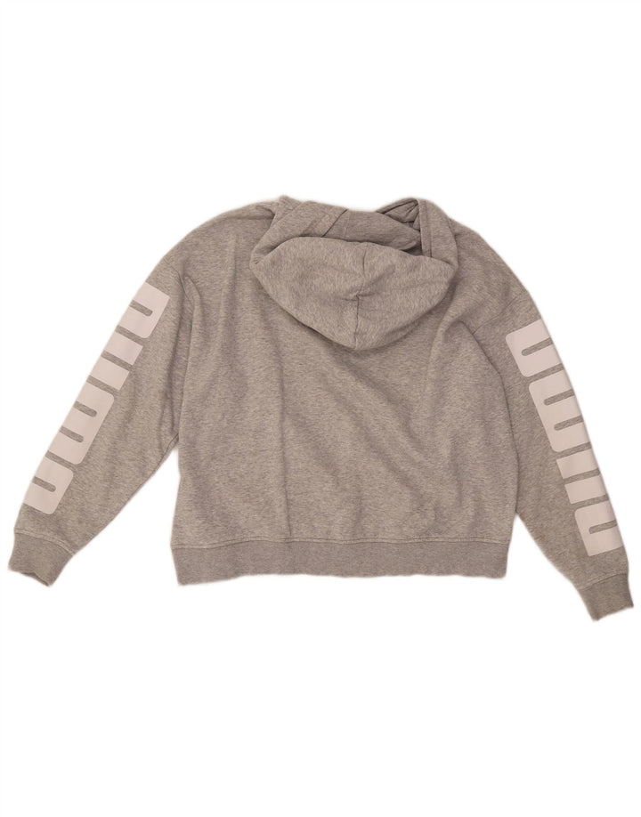 PUMA Γυναικείο γραφικό υπερμεγέθη κουκούλα UK 16 μεγάλο βαμβακερό γκρι