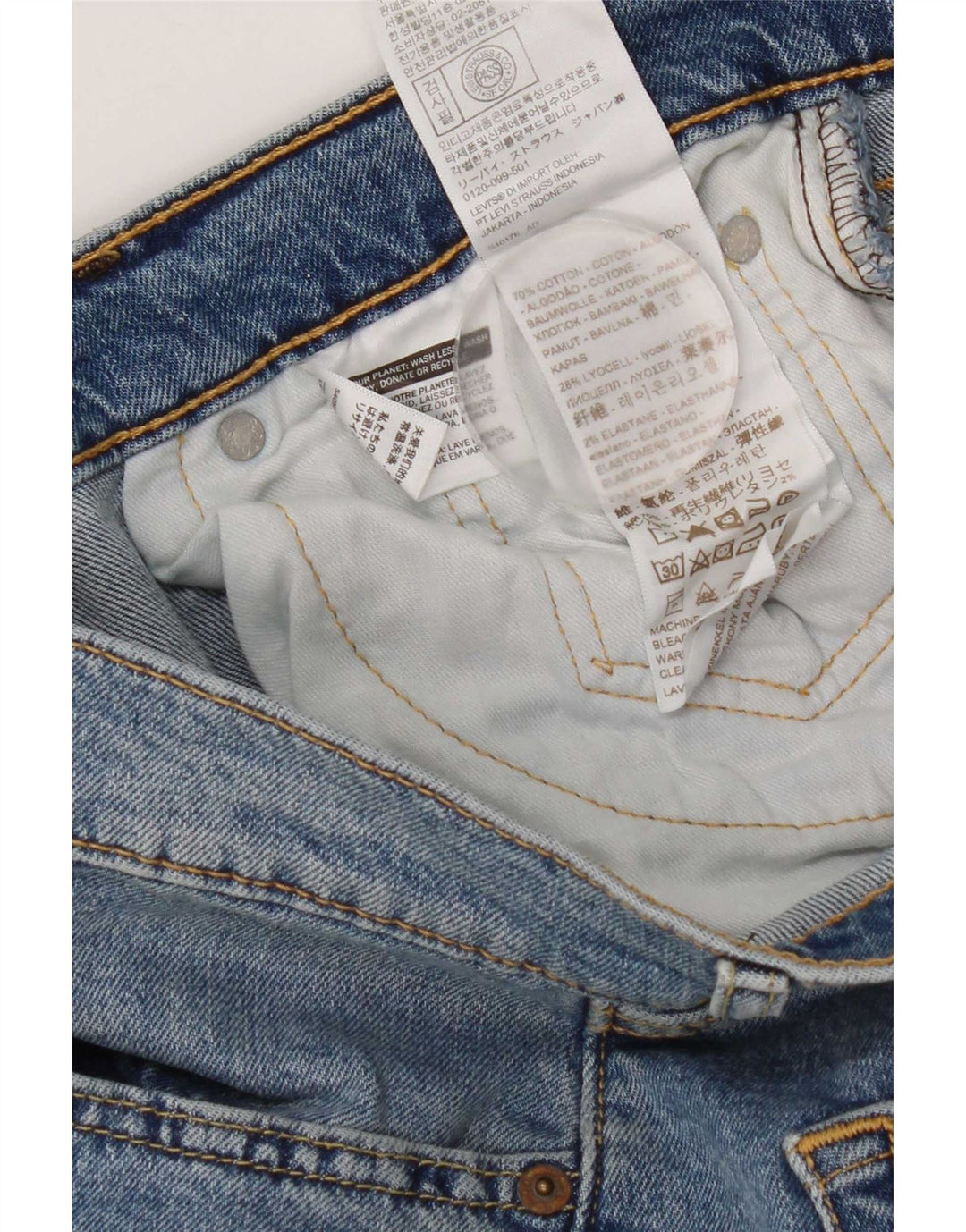 Levi's Mens 514 Straight Jeans W32 L32 Blue Cotton