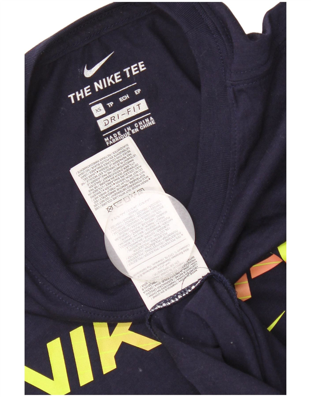 Ανδρικό γραφικό T-Shirt NIKE Dri Fit Top XS Navy Blue Polyester
