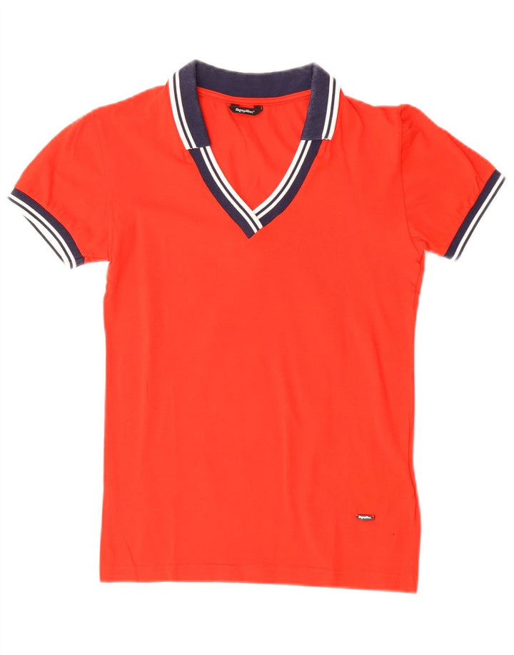 Refrigiwear Γυναικείο Πόλο Μπλουζάκι UK 8 Μικρό κόκκινο βαμβακερό