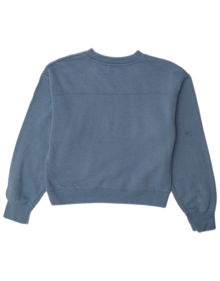 Zara Γυναικεία φούτερ Crop Jumper UK 10 Small Blue Polyester