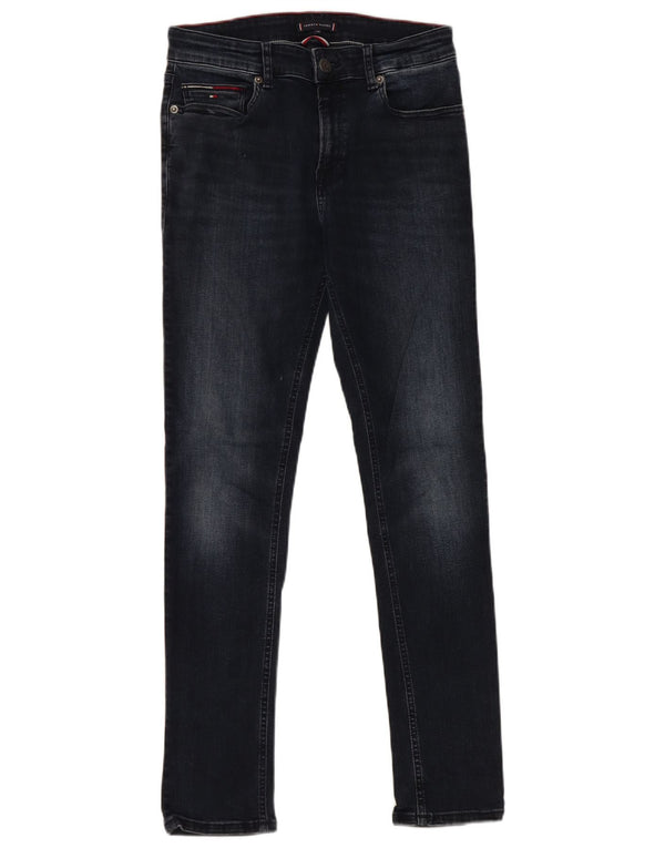 TOMMY HILFIGER Αγόρια Skinny Jeans 13-14 ετών W28 L29 Navy Blue Cotton