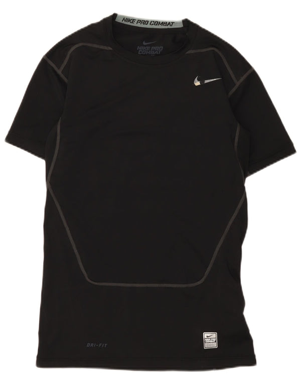Γυναικείο γραφικό μπλουζάκι Nike Dri Fit Top UK 16 μεγάλο μαύρο πολυεστέρα