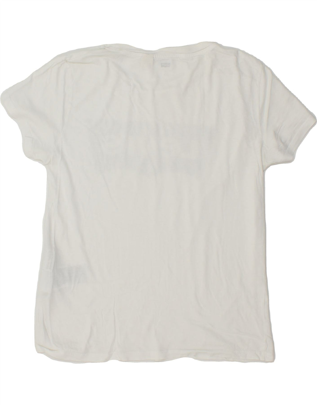 LEVI'S Womens Graphic T-Shirt Top UK 14 Medium White Cotton Vintage Levi's and Second-Hand Levi's from Messina Hembry 