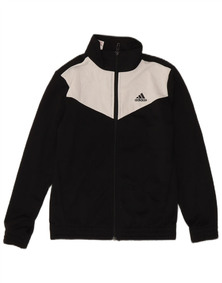 Adidas Boys αθλητική φόρμα Top Jacket 8-9 Years Black Colourblock Polyester