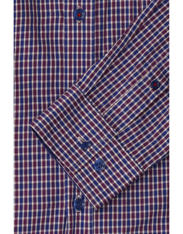 Ανδρικό πουκάμισο Pierre Cardin Μικρό Μπλε Check Polyester