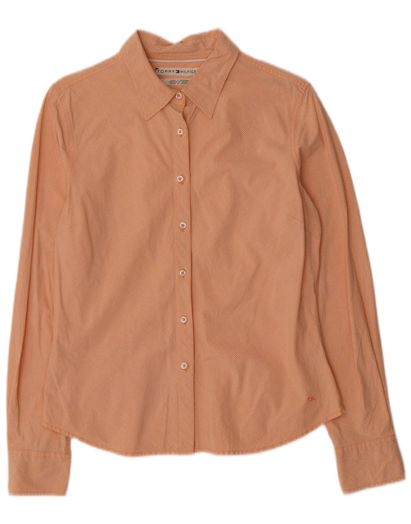 Tommy Hilfiger Γυναικείο Πουκάμισο US 8 Medium Orange Gingham Cotton