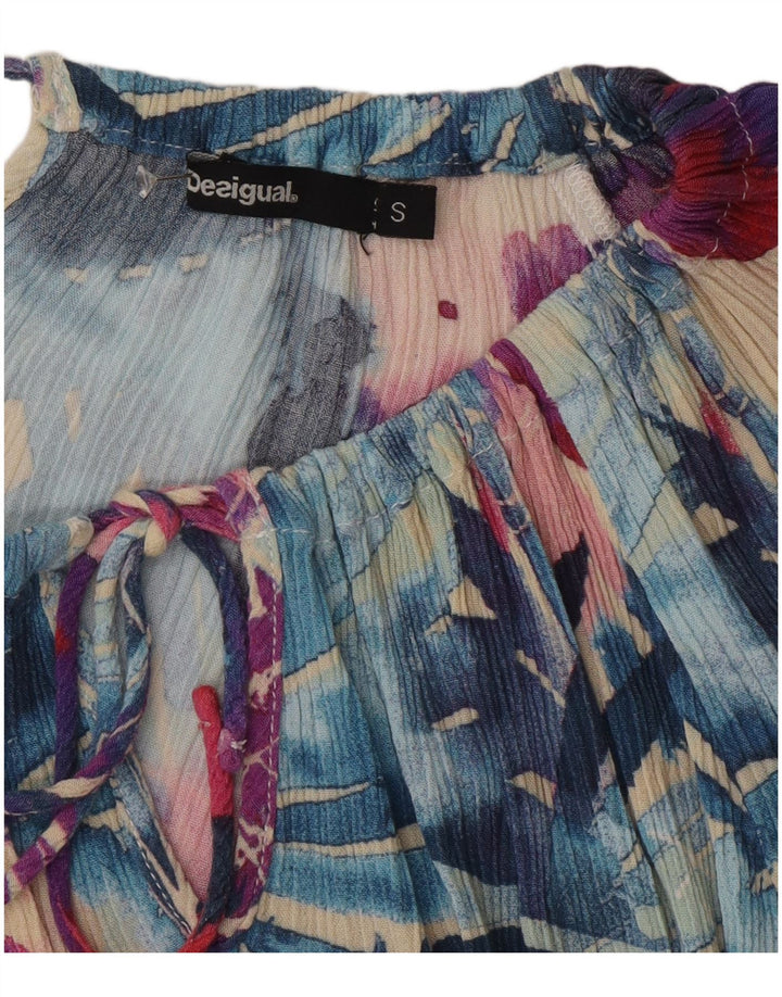 Γυναικείο Desigual Graphic Off Shoulder Top 10 UK Small πολύχρωμο λουλουδάτο