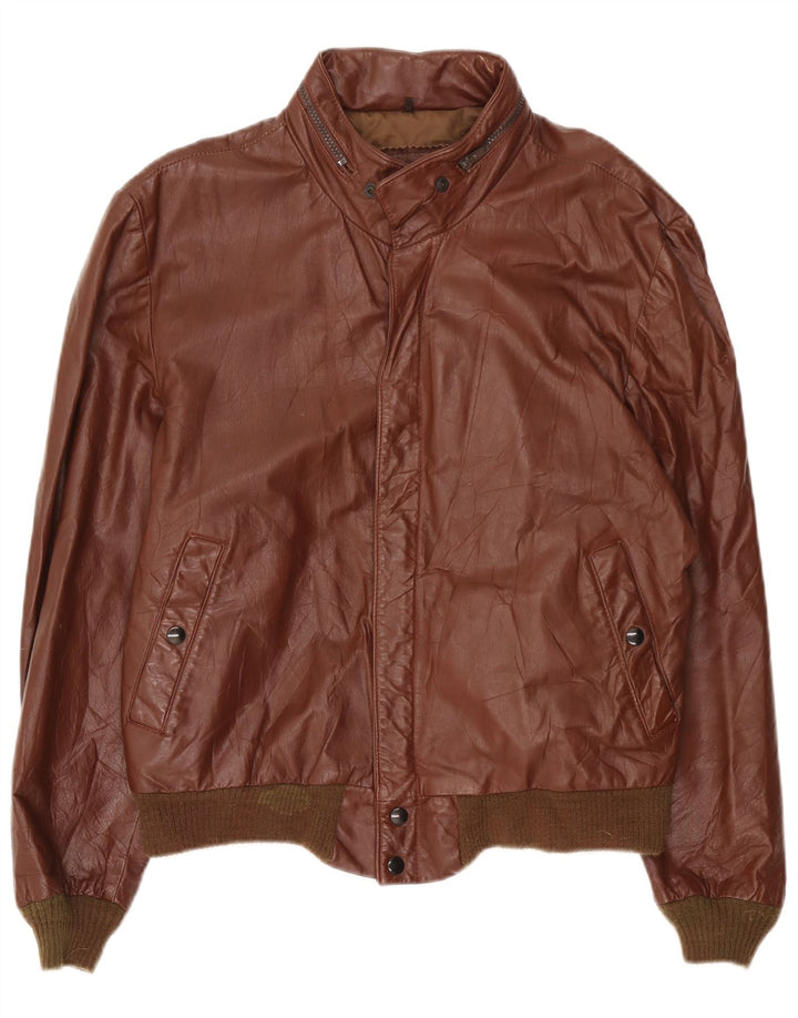 Cooper Ανδρικό Δερμάτινο Μπουφάν με κουκούλα UK 42 XL Καφέ Δερμάτινο