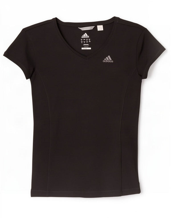 Adidas Γυναικείο T-Shirt Climalite Top UK 8 Small Black Polyester