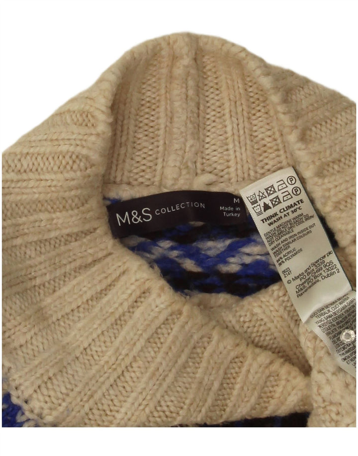 Marks & Spencer Γυναικείο πουλόβερ με λαιμό χελώνα UK 14 Medium Off White
