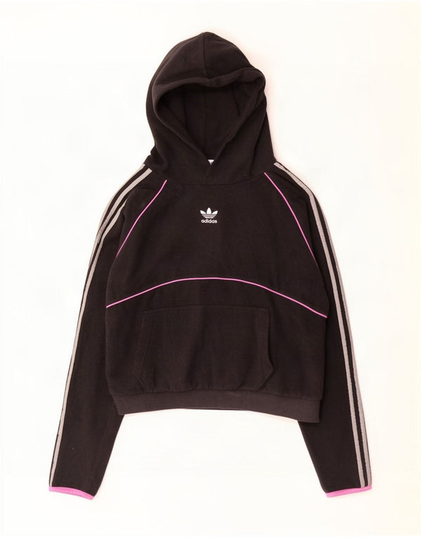 Adidas Γυναικεία κουκούλα Fleece Jumper UK 14 Medium Black Polyester