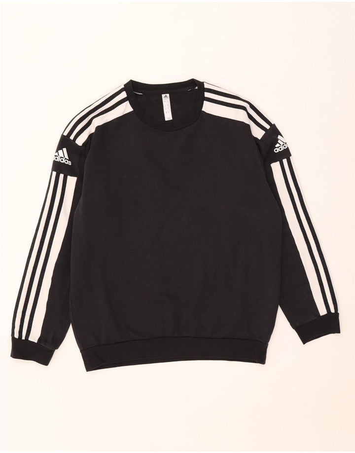 Ανδρικό γραφικό φούτερ Adidas, μεσαίο μαύρο, βαμβακερό