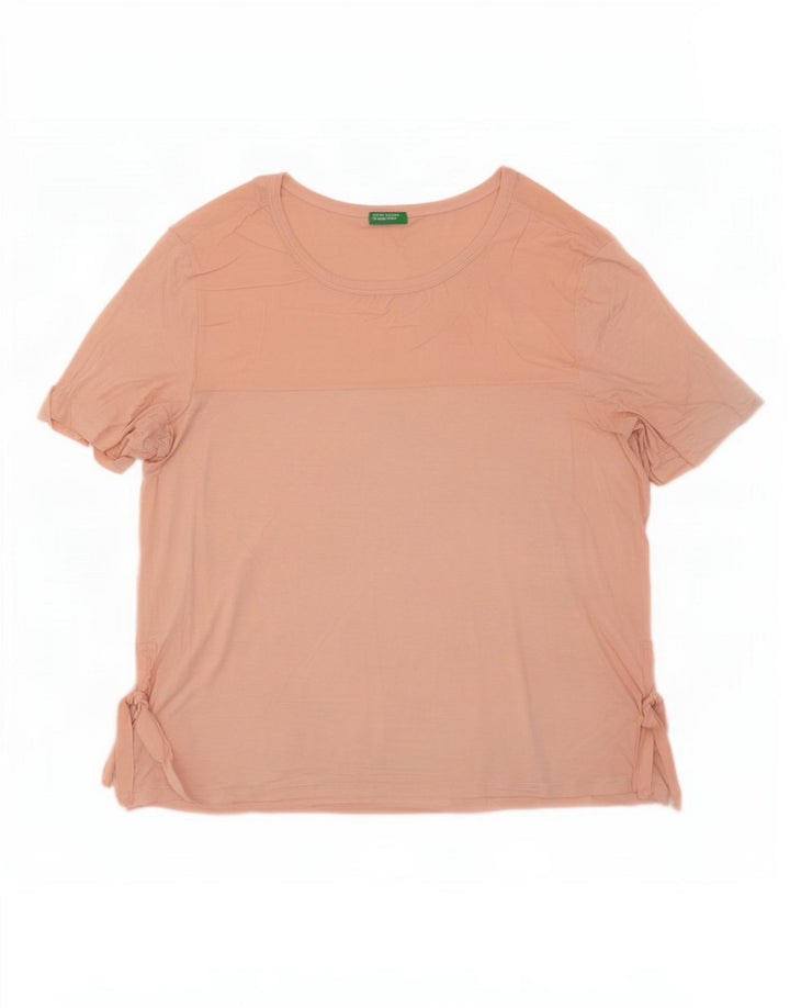 Benetton Γυναικείο T-Shirt Top UK 16 Large Pink