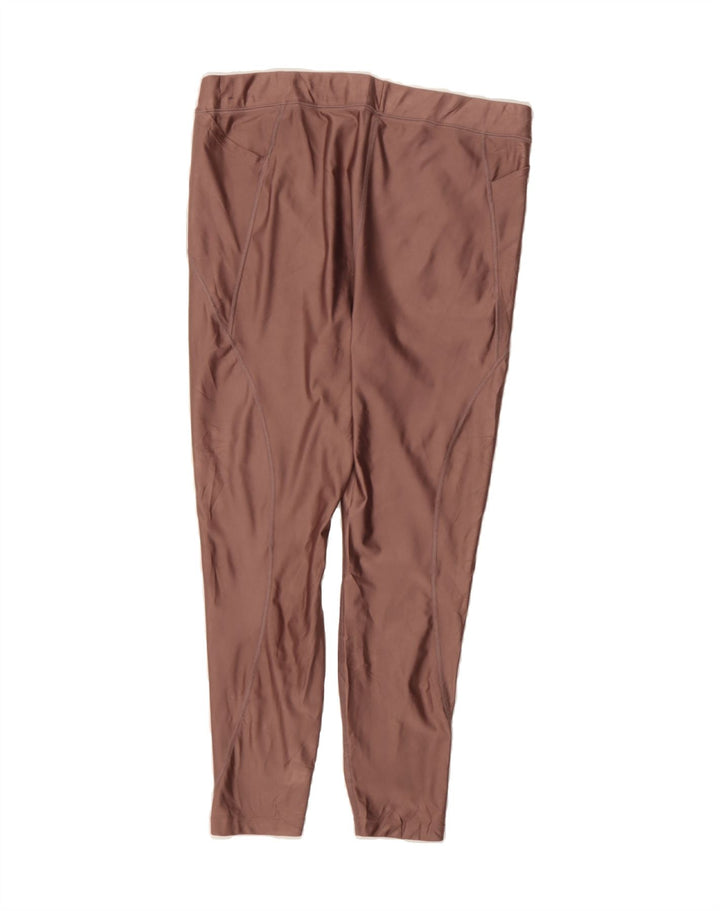 NIKE Womens Dri Fit Leggings UK 18 XL  Brown Polyester Vintage Nike and Second-Hand Nike from Messina Hembry 