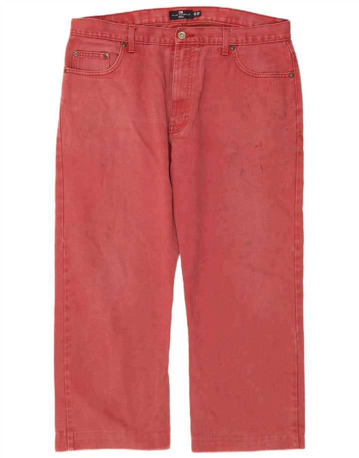 Ανδρικό τζιν Marks & Spencer Cropped Blue Harbour W38 L24 κόκκινο βαμβακερό