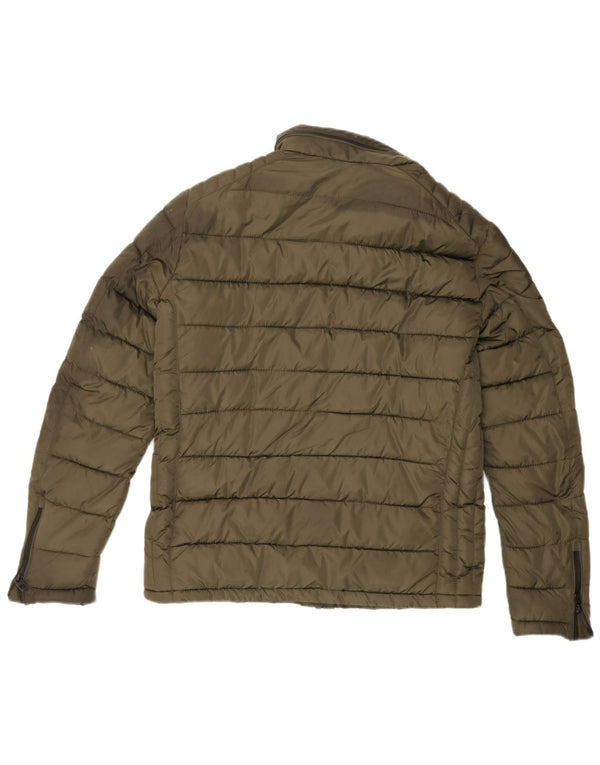 Zara Ανδρικό μπουφάν με κουκούλα UK 40 Large Khaki Polyester