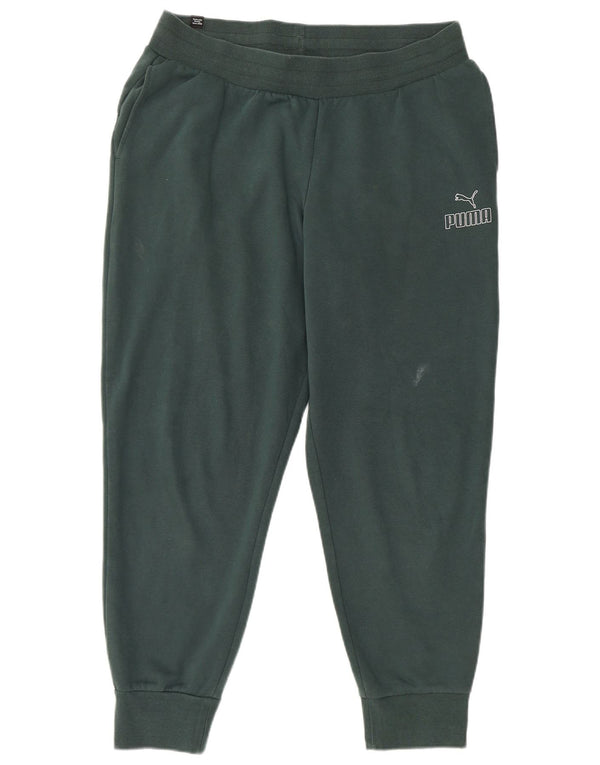 PUMA Γυναικεία αθλητική φόρμα Παντελόνι Joggers UK 16 Large Green Cotton