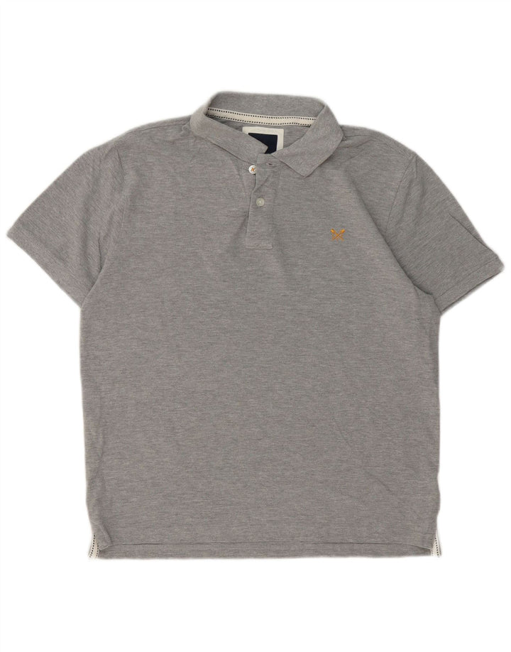 Crew Clothing Ανδρικό πουκάμισο πόλο μεσαίου γκρι βαμβακερό