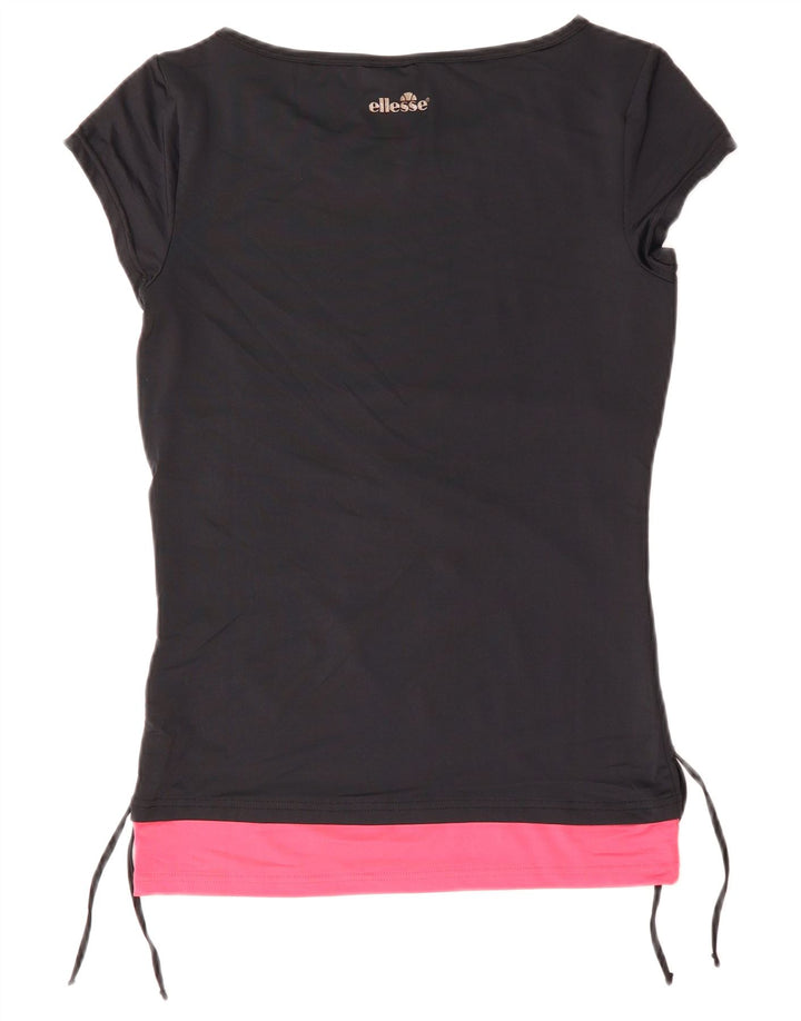 Γυναικείο γραφικό T-shirt Ellesse Top UK 12 Medium Navy Blue Colourblock