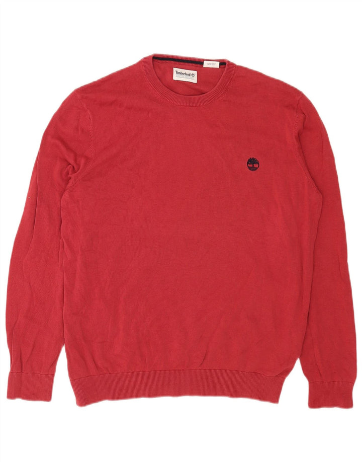 Ανδρικό πουλόβερ Timberland Crew Neck Jumper μεγάλο κόκκινο βαμβακερό
