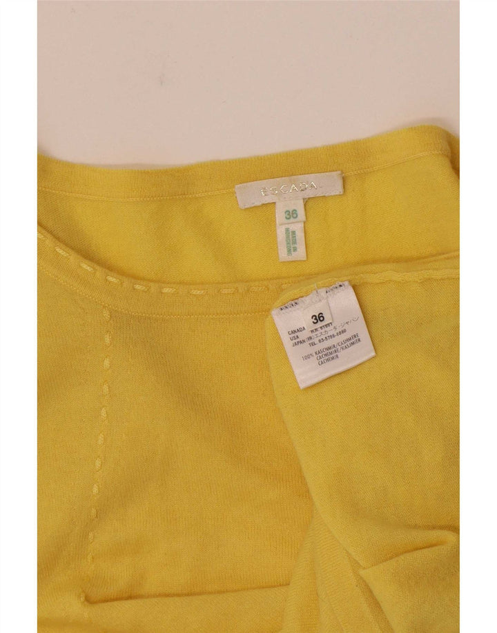 Escada Γυναικείο T-Shirt Top EU 36 Small Yellow Cashmere