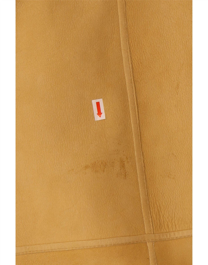 Vintage Γυναικείο Παλτό Shearling με διπλό στήθος IT 44 Medium Yellow