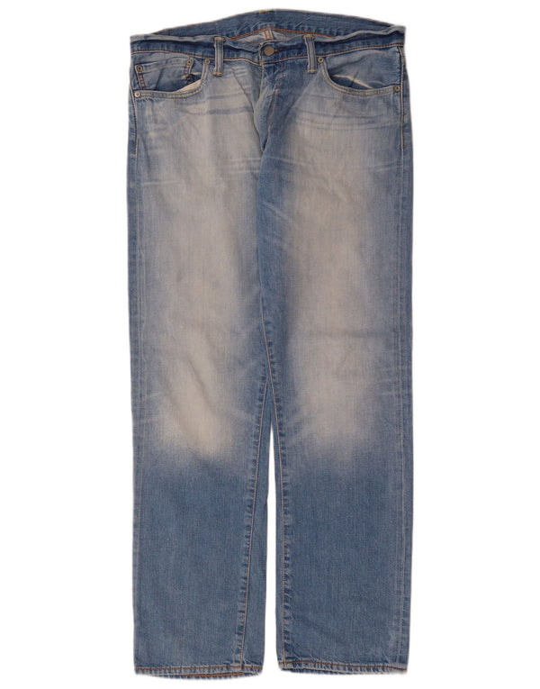 Levi's Mens 504 Straight Jeans W34 L32 Μπλε Βαμβακερό