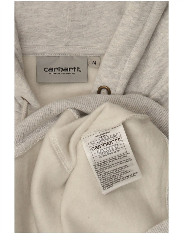 Ανδρικό πουλόβερ με κουκούλα με φερμουάρ Carhartt, μεσαίο γκρι βαμβακερό