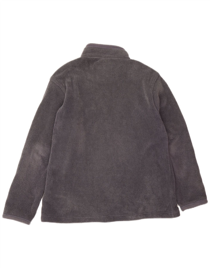 Weird Fish Ανδρικός λαιμός με φερμουάρ Loose Fleece Jumper Μεσαίο γκρι πολυεστέρας