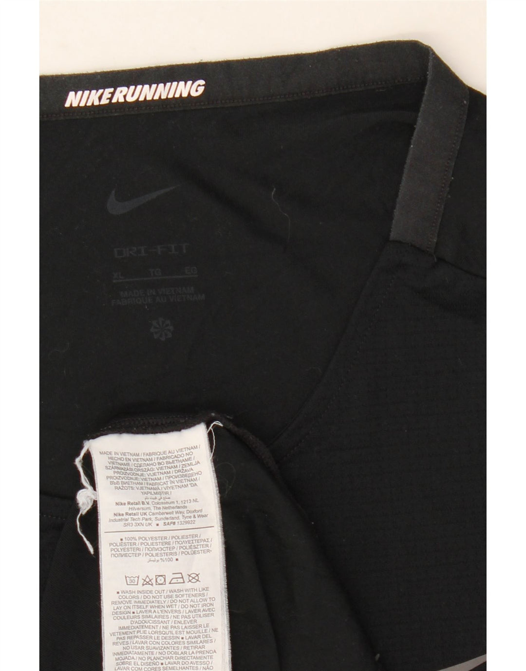 Ανδρικό T-Shirt NIKE Dri Fit Top XL Μαύρο πολυεστέρα