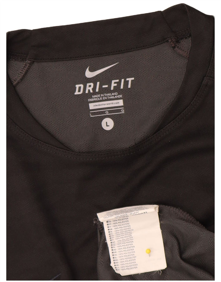 Ανδρικό T-shirt Nike Dri Fit Top Large Μαύρο Πολυεστέρας
