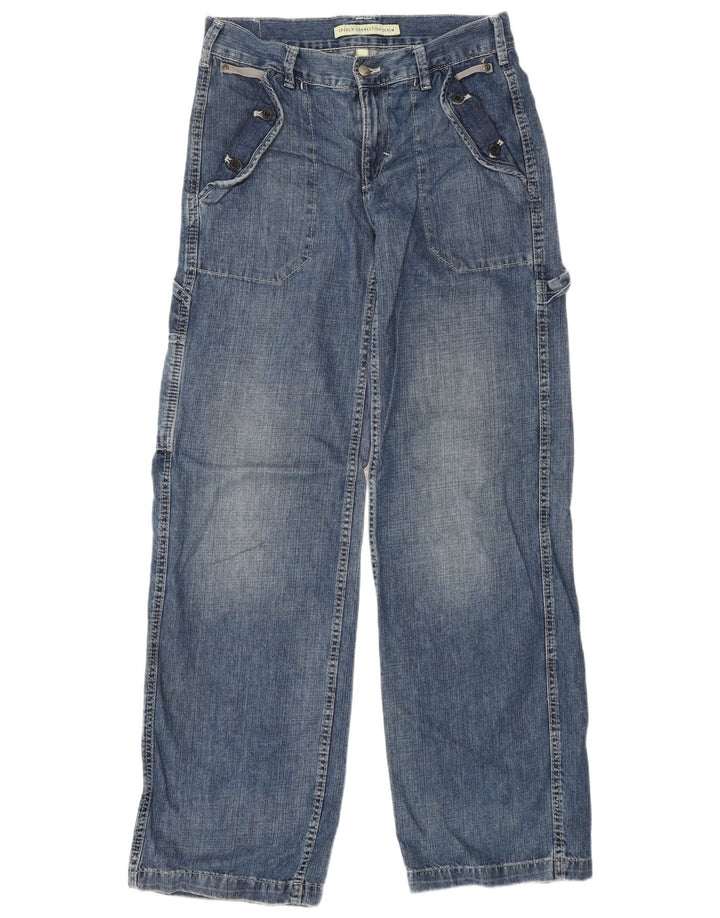 ΓΑΛΛΙΚΗ ΣΥΝΔΕΣΗ Γυναικεία Cargo Straight Jeans UK 8 Small W30 L33 Blue