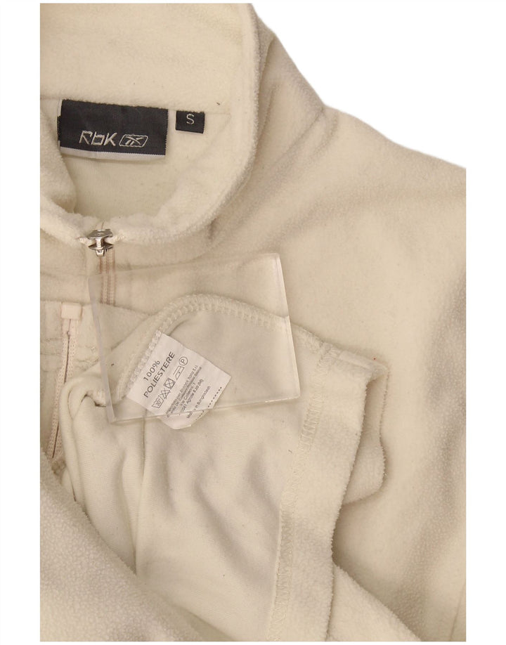 Reebok Γυναικείο Fleece Jacket UK 10 Small Off White Polyester