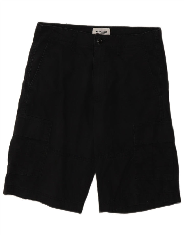 Jack & Jones Ανδρικό σορτς Cargo XS W26 μαύρο βαμβακερό