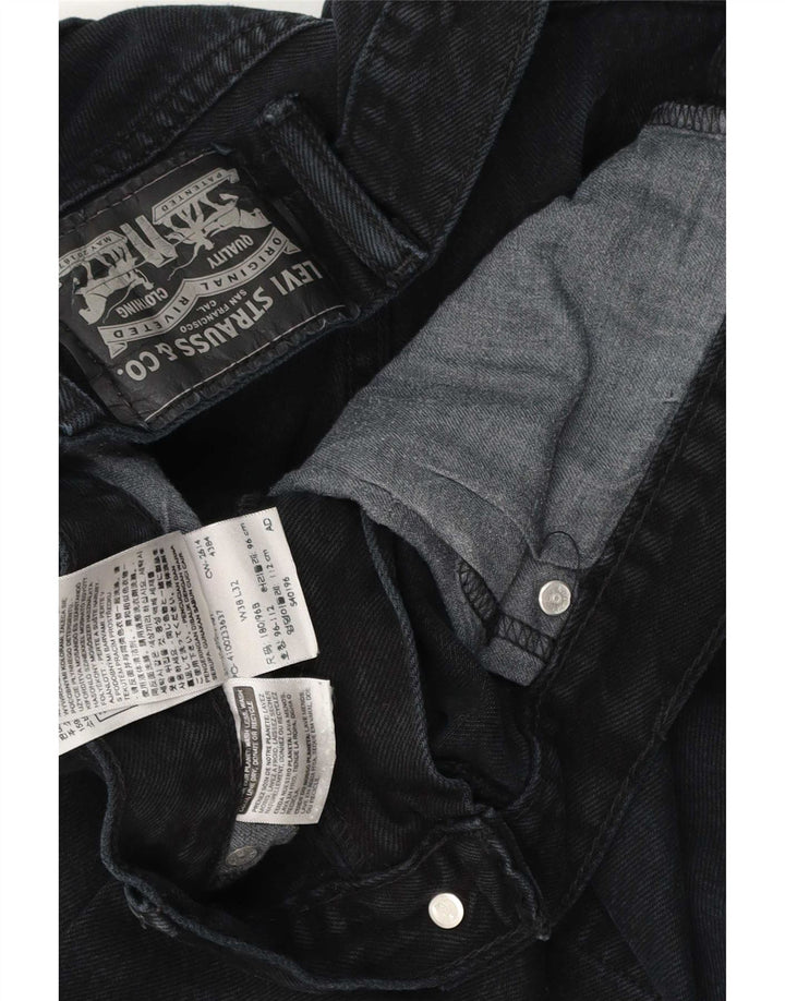 Ανδρικό τζιν Levi's Distressed Straight W38 L32 Μαύρο βαμβακερό