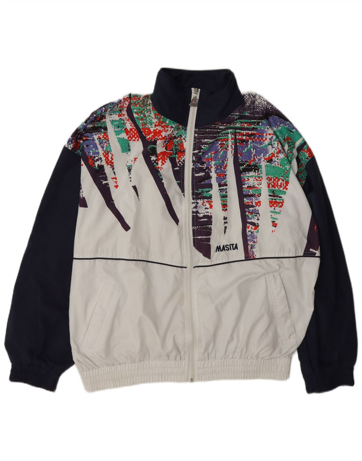 Ανδρική φόρμα Masita Top Jacket μεσαίου λευκού χρώματος πολυεστέρας