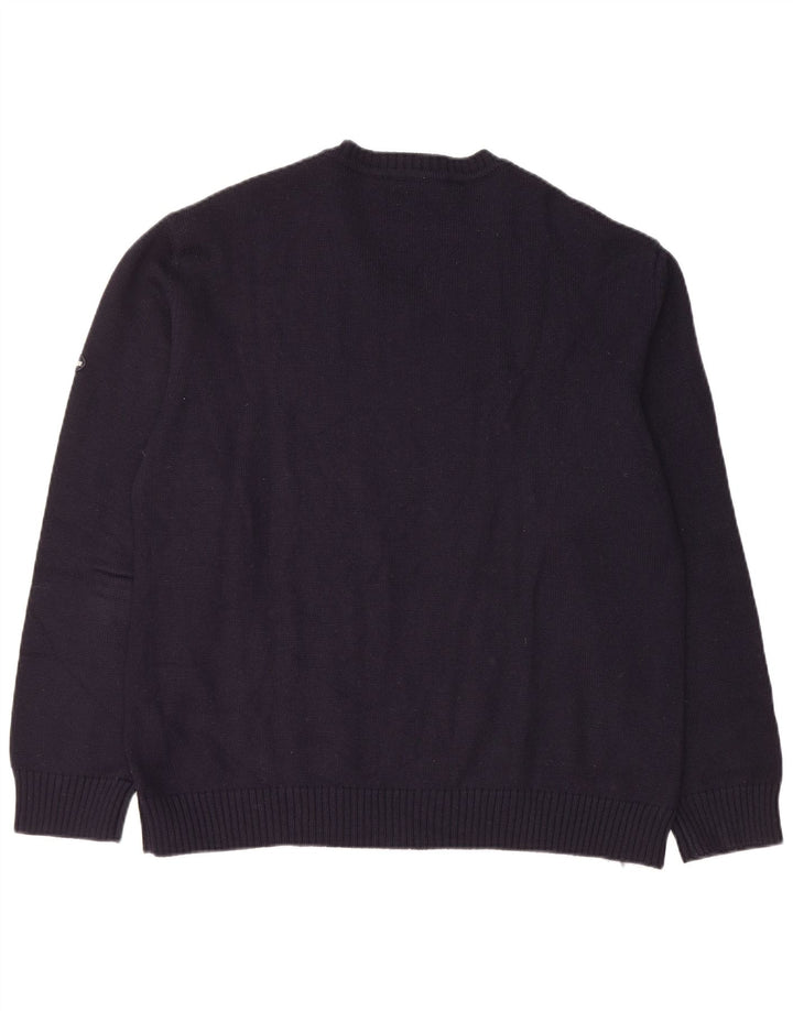 Ανδρικό πουλόβερ NAVIGARE με V λαιμόκοψη XL Navy Blue Argyle/Diamond