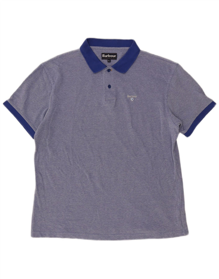 Ανδρικό μπλουζάκι πόλο Barbour XL Μπλε βαμβακερό