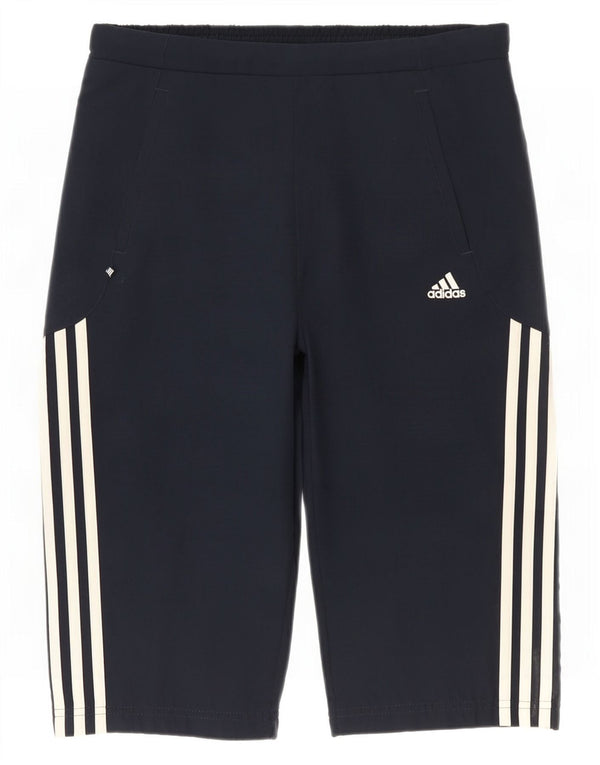 Adidas Γυναικείο Αθλητικό Σορτς Βερμούδας UK 12 Medium Navy Blue Polyester